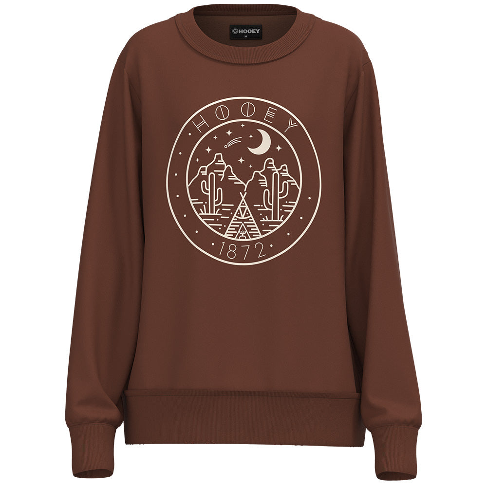 "Stallion Crew" Ladies Brown w/ White Logo Pullover