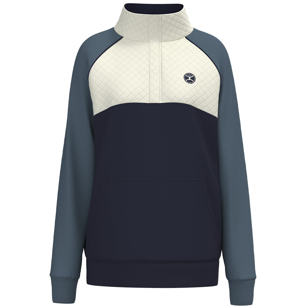 "The Prime 1/4 Zip" Cream/ Navy Pullover