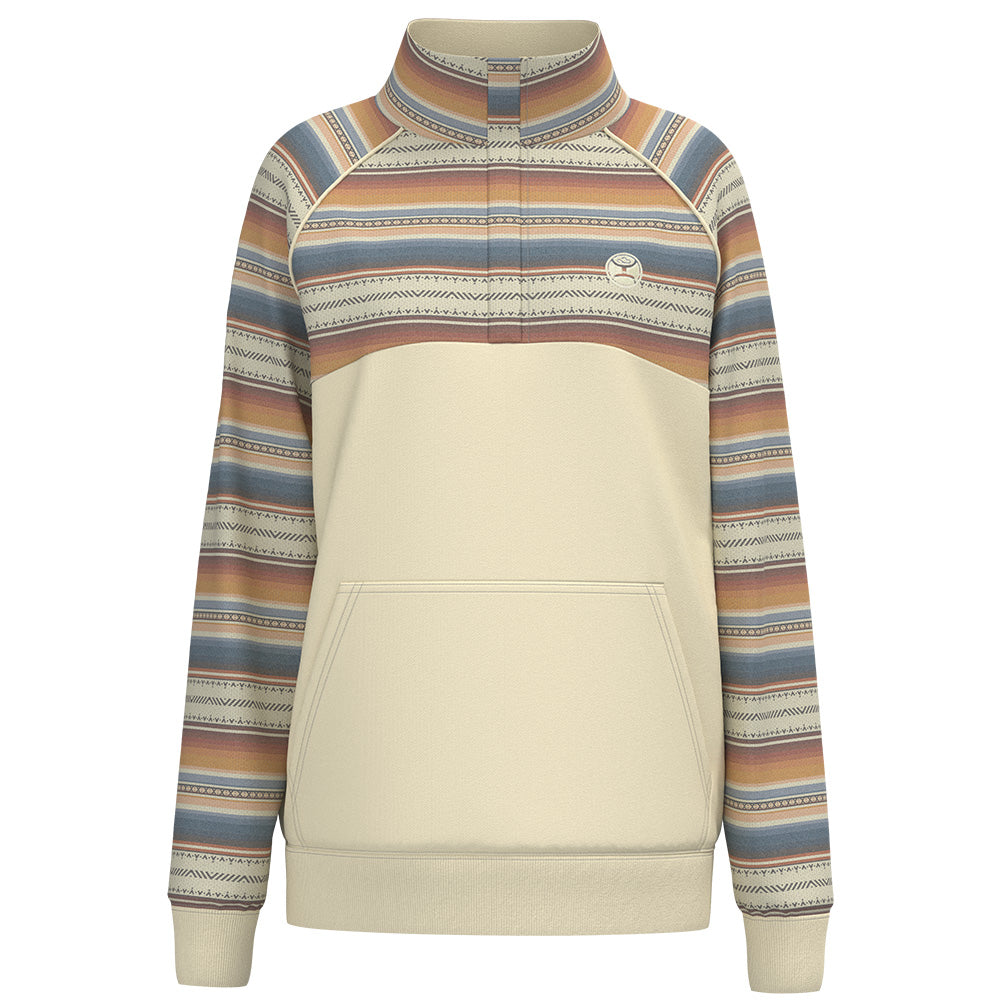 "The Prime 1/4 Zip" Cream/ Serape Pullover