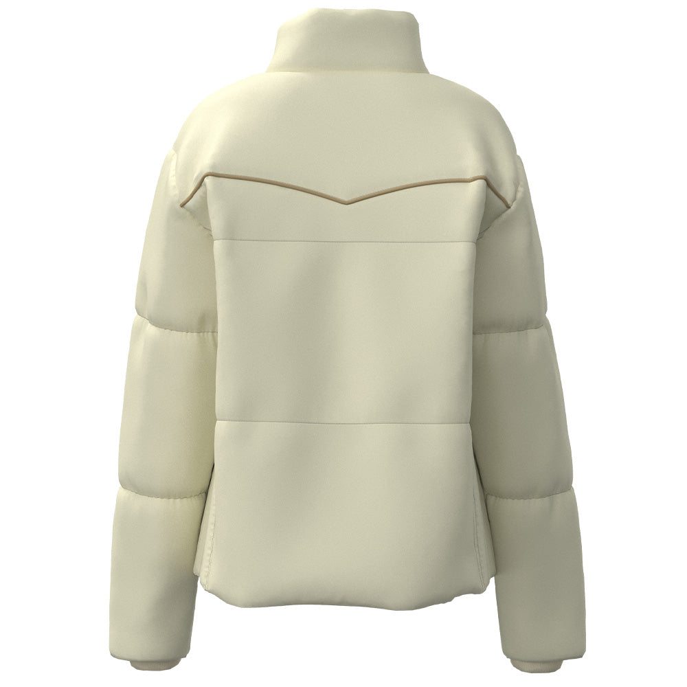 Youth "Bramble Puffer" Jacket Cream w/ Saddle Blanket Pattern
