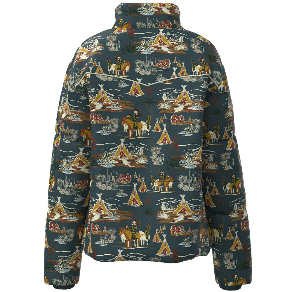 "Bramble Puffer" Jacket Multi Color Comanche Pattern