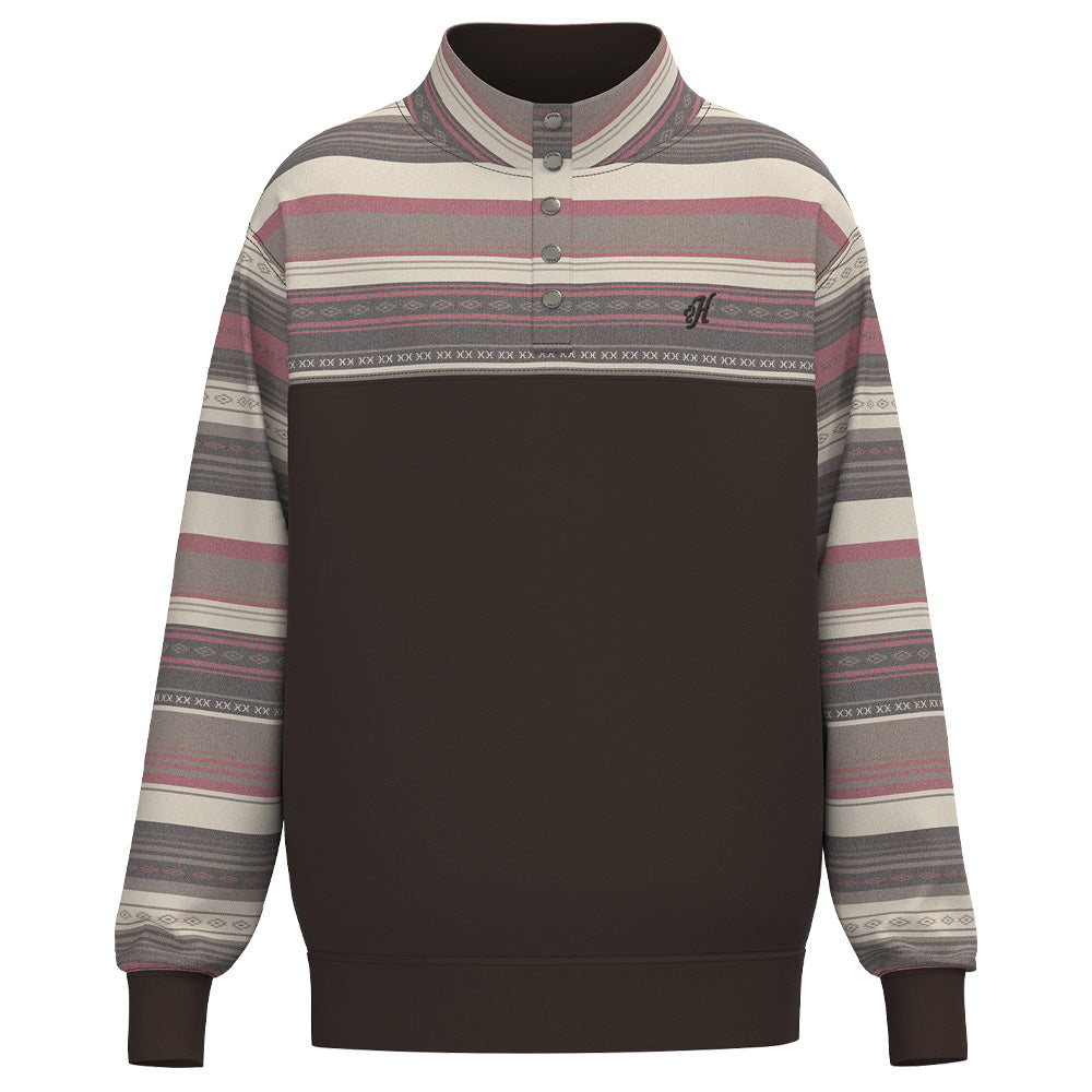 Stevie Pullover Brown/Stripe Pattern