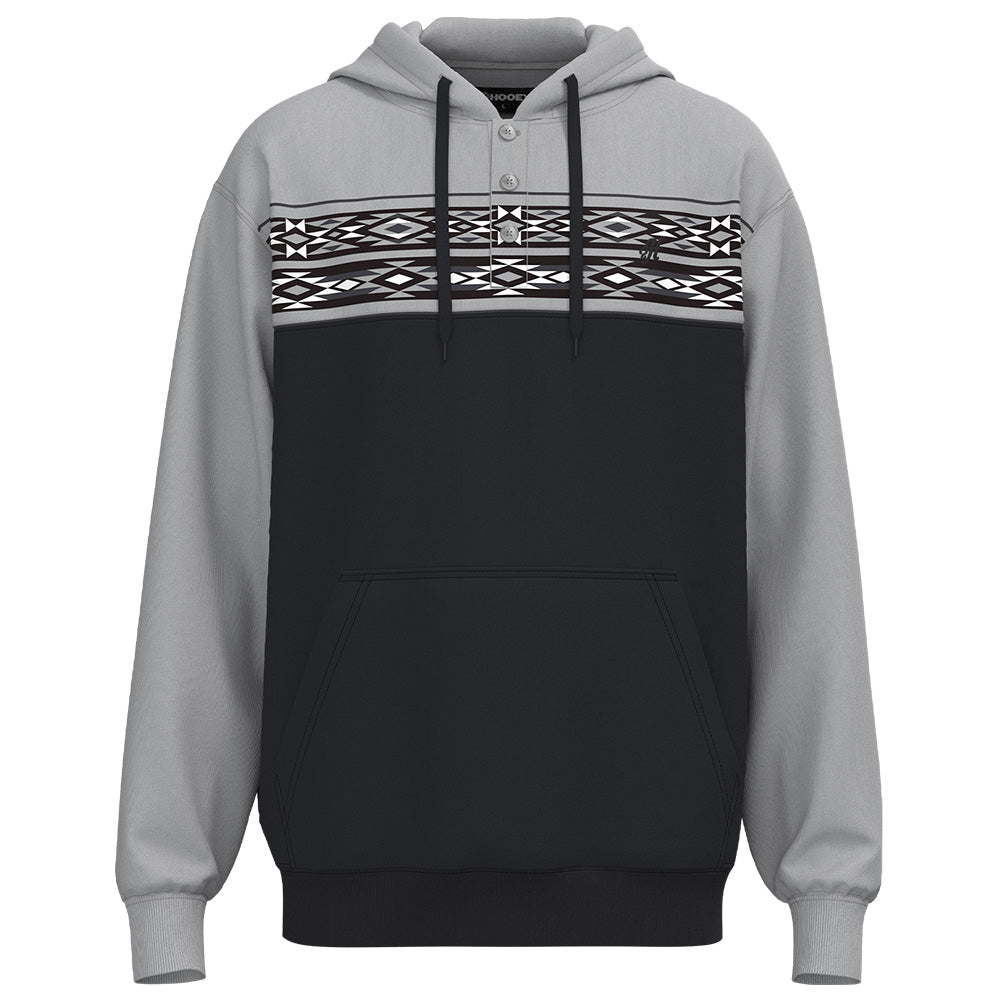"Jimmy" Hoody Black/Grey w/Aztec Detailing