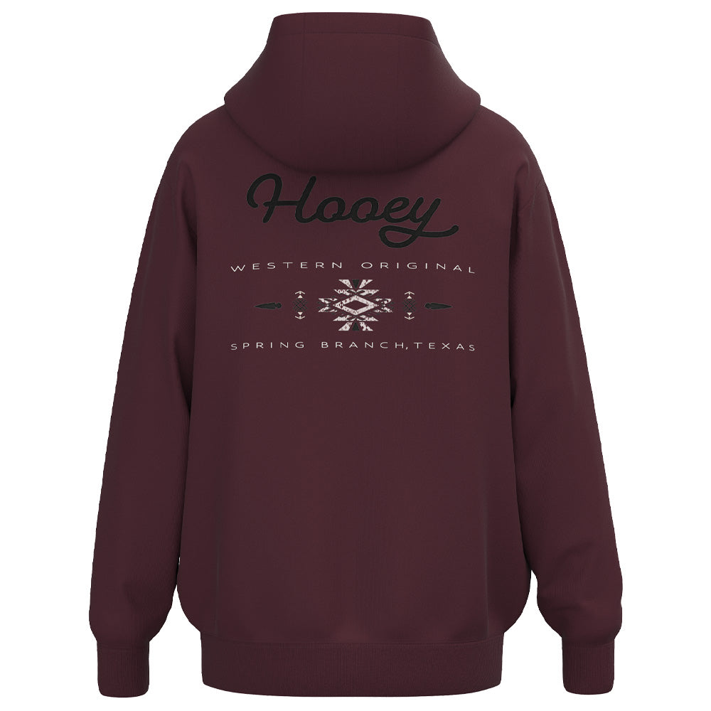Peyote Hoody Maroon w/Black Hooey Logo