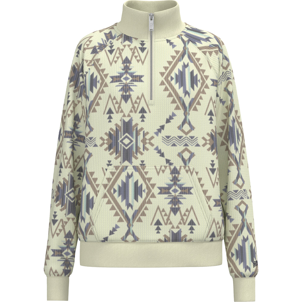 Mesa 1/4 Zip Pullover Cream/Aztec