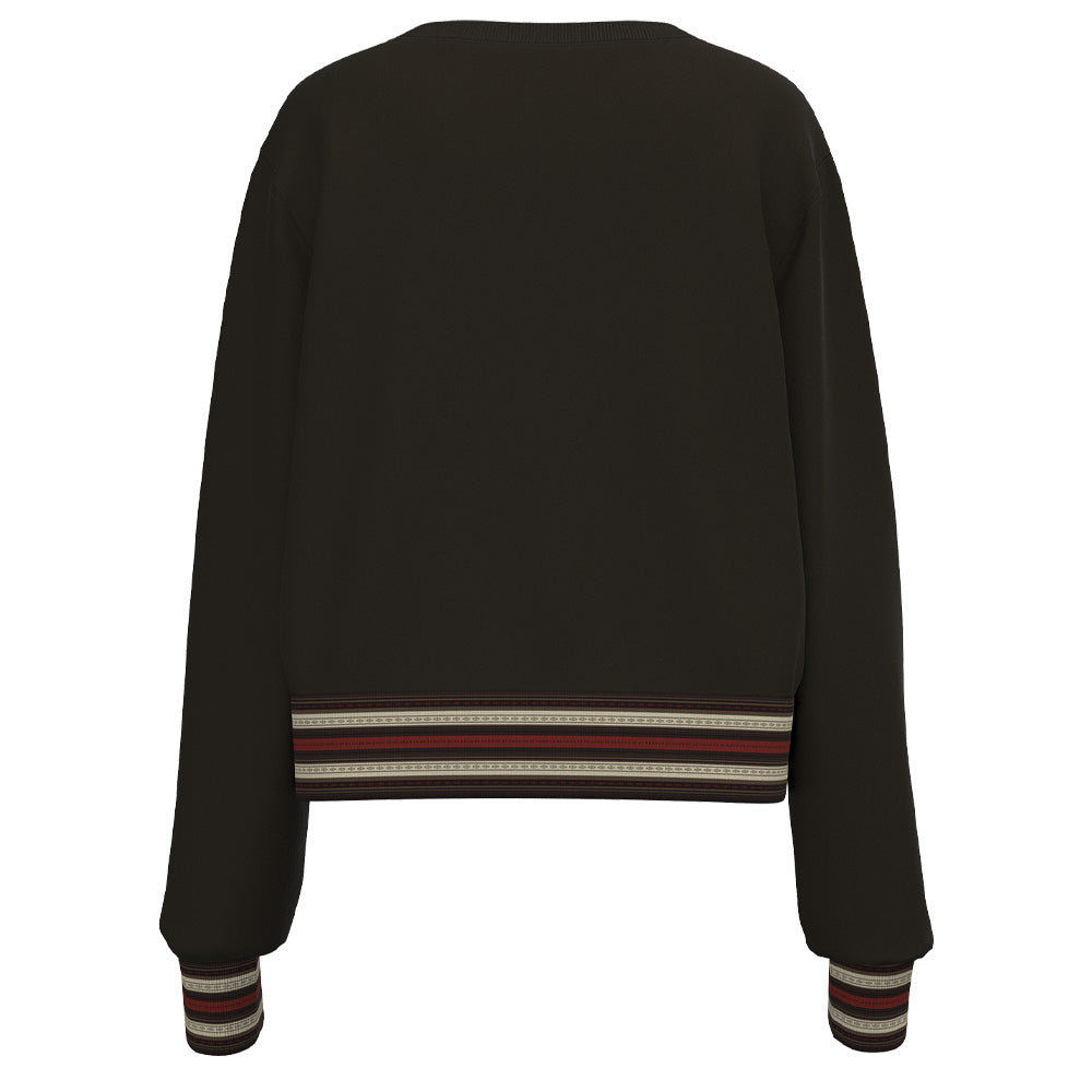 On Deck Crew Ladies Pullover Dark Brown