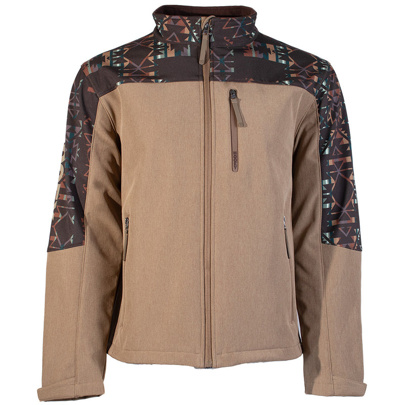 Youth "Hooey Softshell Jacket" Aztec/Tan