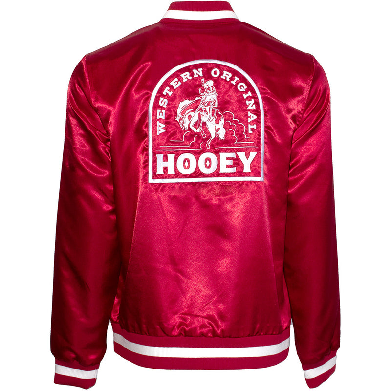 "Big Sky" Bomber Jacket Satin Red/White (Unisex)