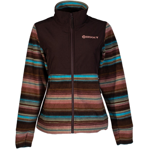 "Ladies Tech Fleece Jacket" Serape/ Brown