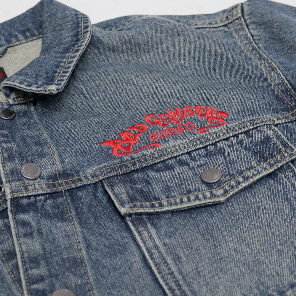 "Bad Company" Denim Jacket w/Red Logo (Unisex)