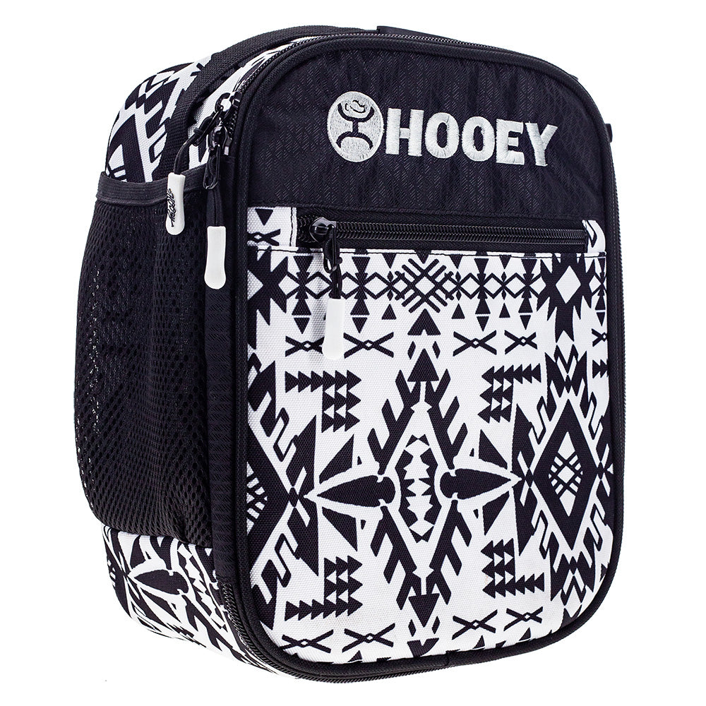 "Hooey Lunch Box" White & Black Aztec