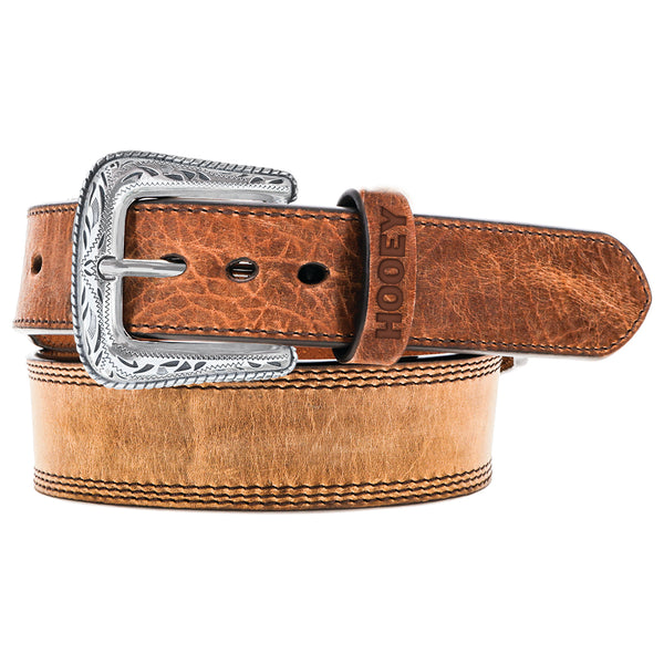 two toned brown leather belt