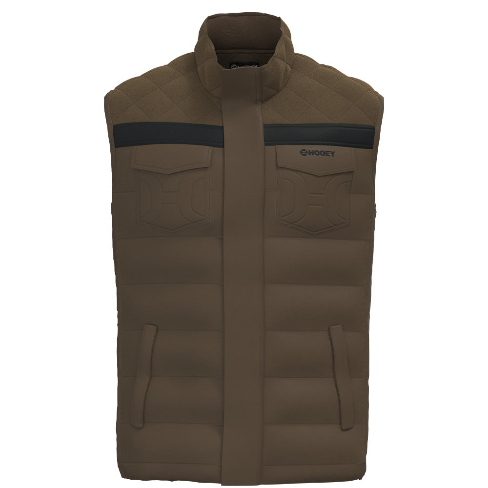 "Banff" Puffer Vest Brown w/Black accents