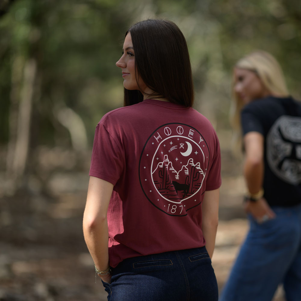 "Night Rider"  Burgundy w/Black & White Logo T-shirt