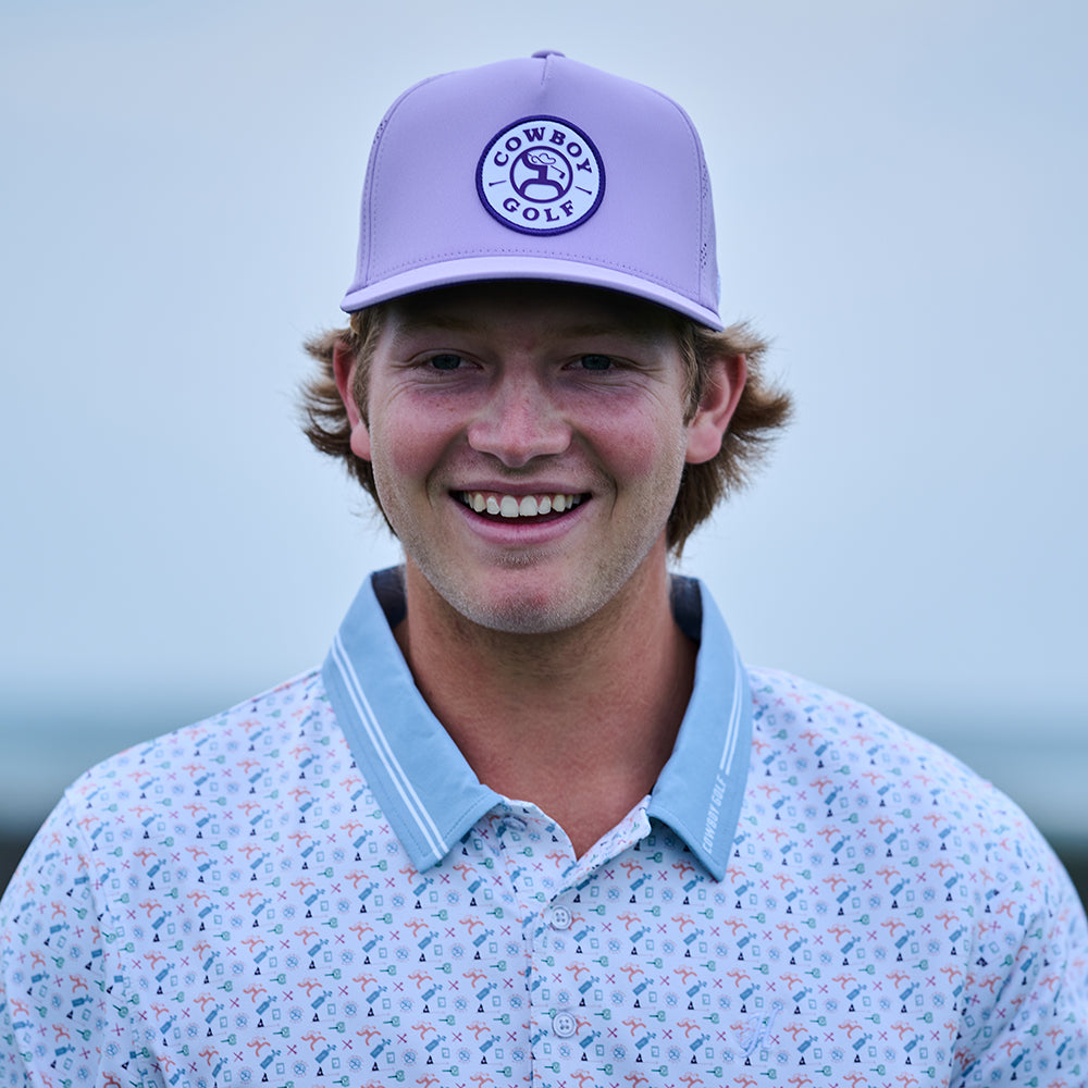 "Draw" Hat Purple w/ White Circle Patch