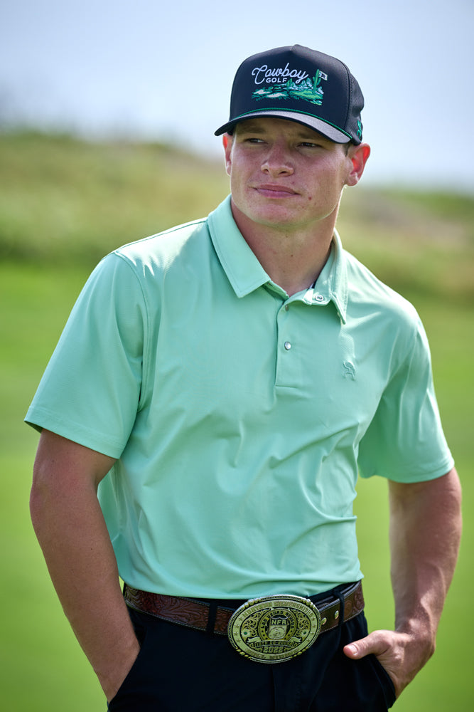 "Hooey Hills" Hat Black w/Golf Course Landscape