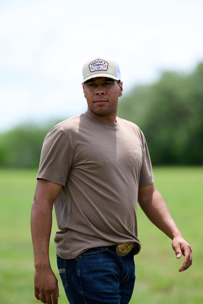 "Outfitters" Hooey Hat Tan & White w/Patch