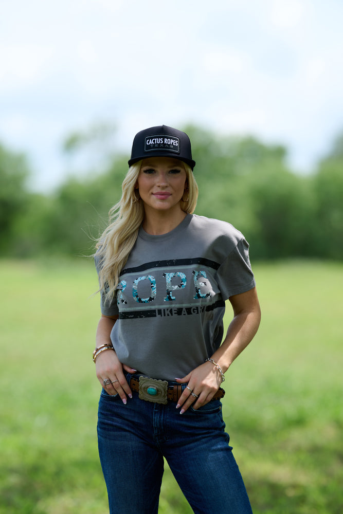 "Roper" T-shirt Dark Grey w/RLAG Logo