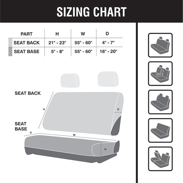 Hooey Classic Full Size Bench Seat Cover Heather Black