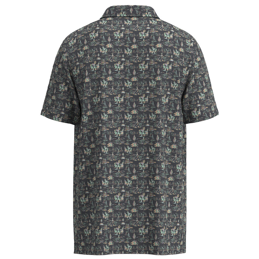 "The Weekender" Polo Charcoal w/Multi-Color Comanche Print