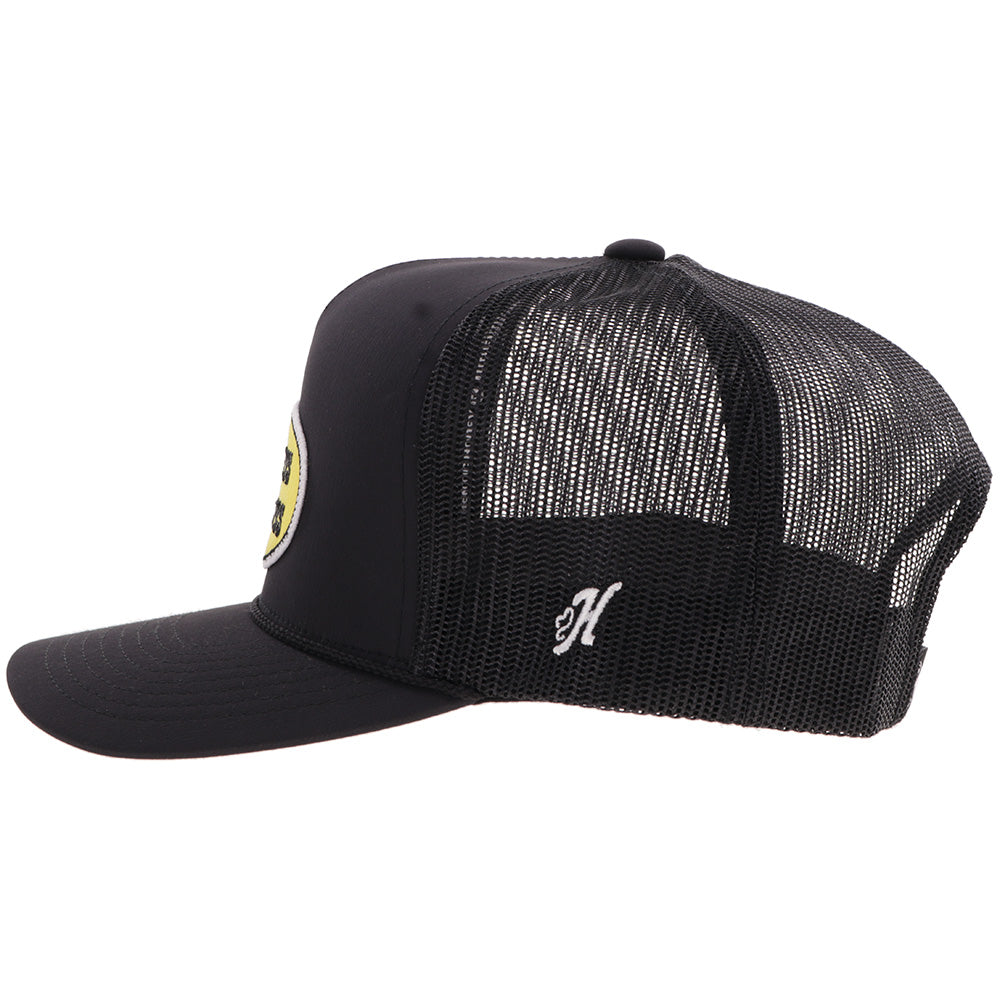"CR119" Cactus Ropes Hat Black w/ Yellow Patch