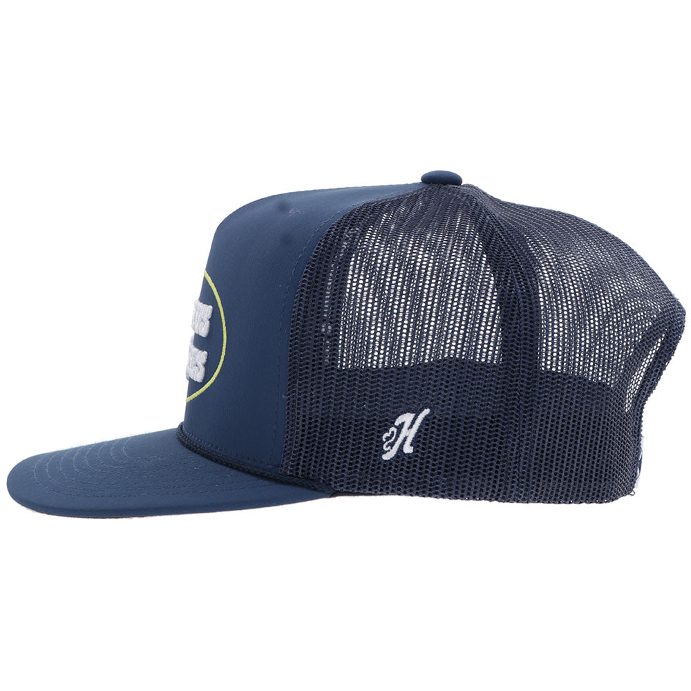 "CR115"  Cactus Ropes Hat Navy w/White Patch