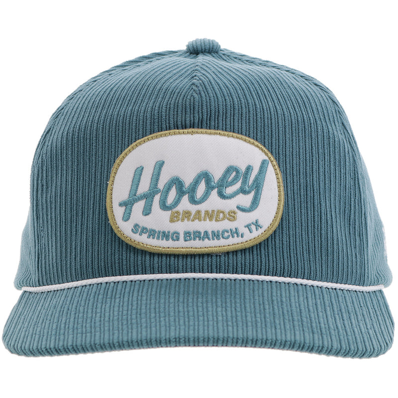 "Local" Hooey Hat Teal Corduroy w/White/Teal/Tan Patch