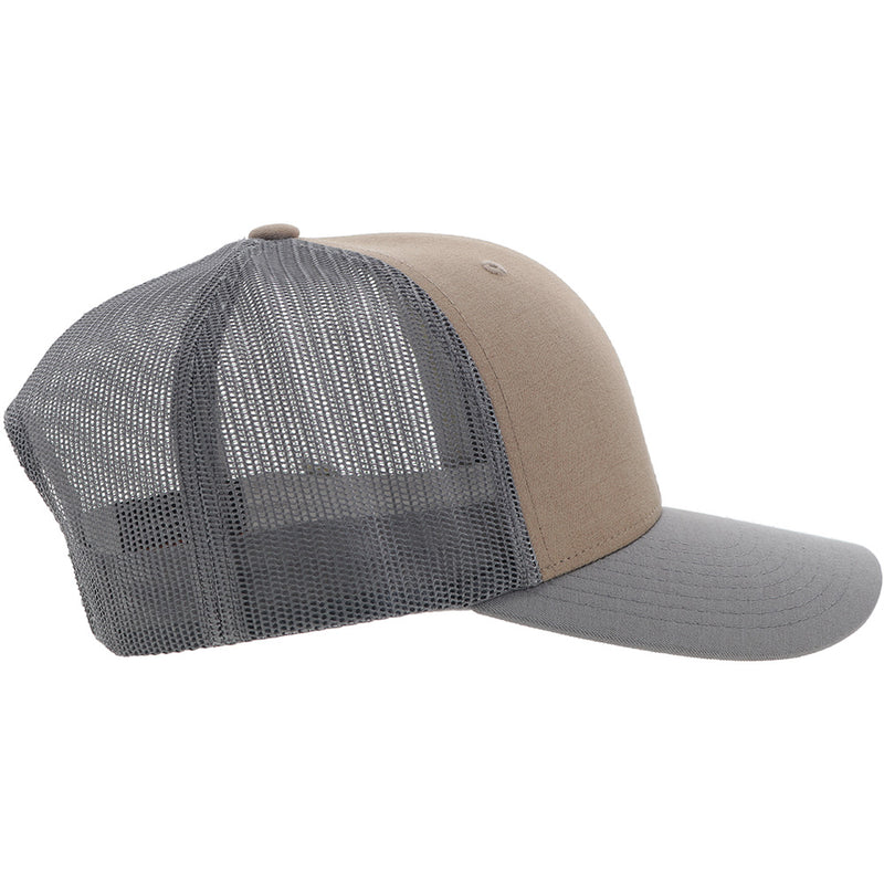 "HOG" Hat Tan/Grey w/Black Logo