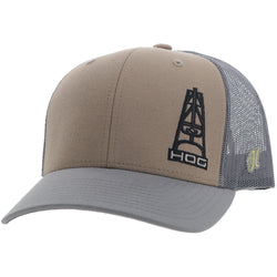 "HOG" Hat Tan/Grey w/Black Logo