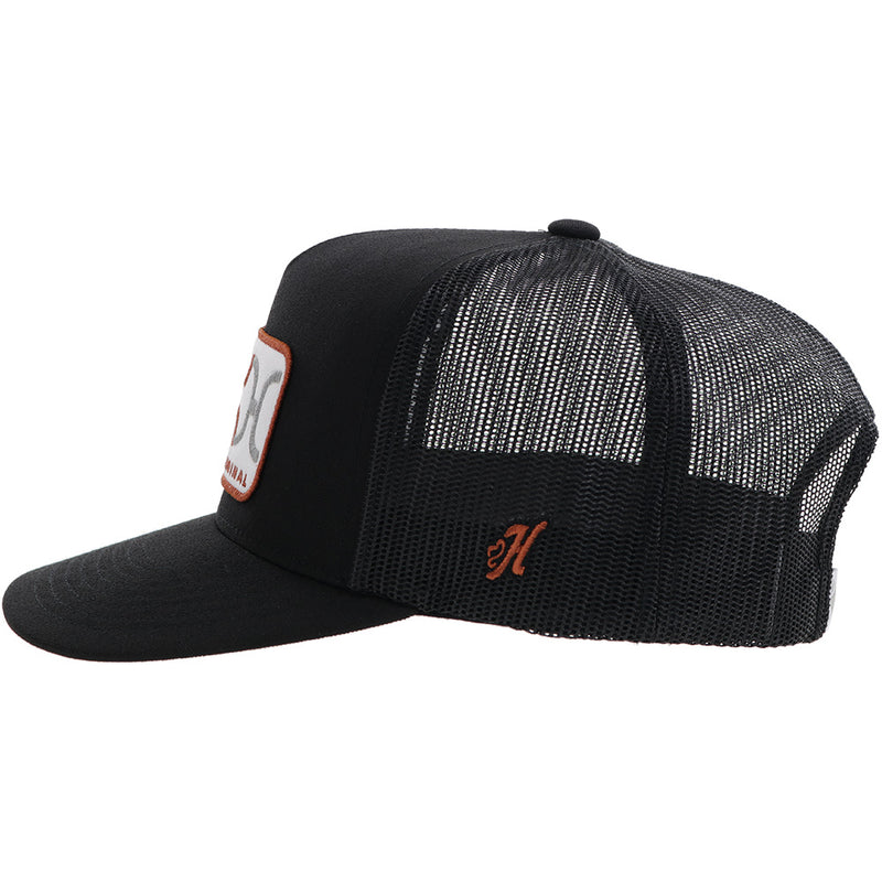 "Loop" Hooey Hat Black w/White/Orange Patch