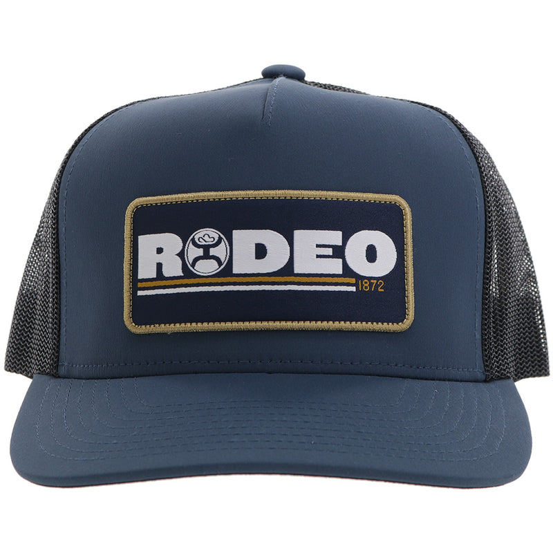 "Rodeo" Hooey Hat Navy/Black w/Navy/White/Yellow Patch