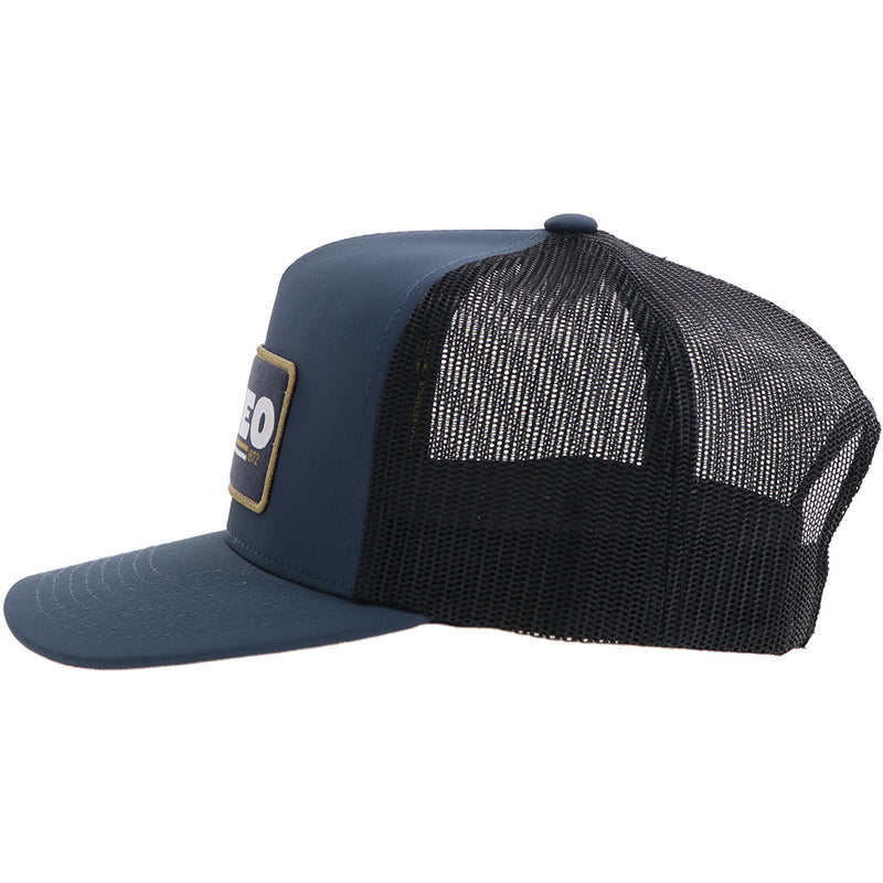 "Rodeo" Hooey Hat Navy/Black w/Navy/White/Yellow Patch