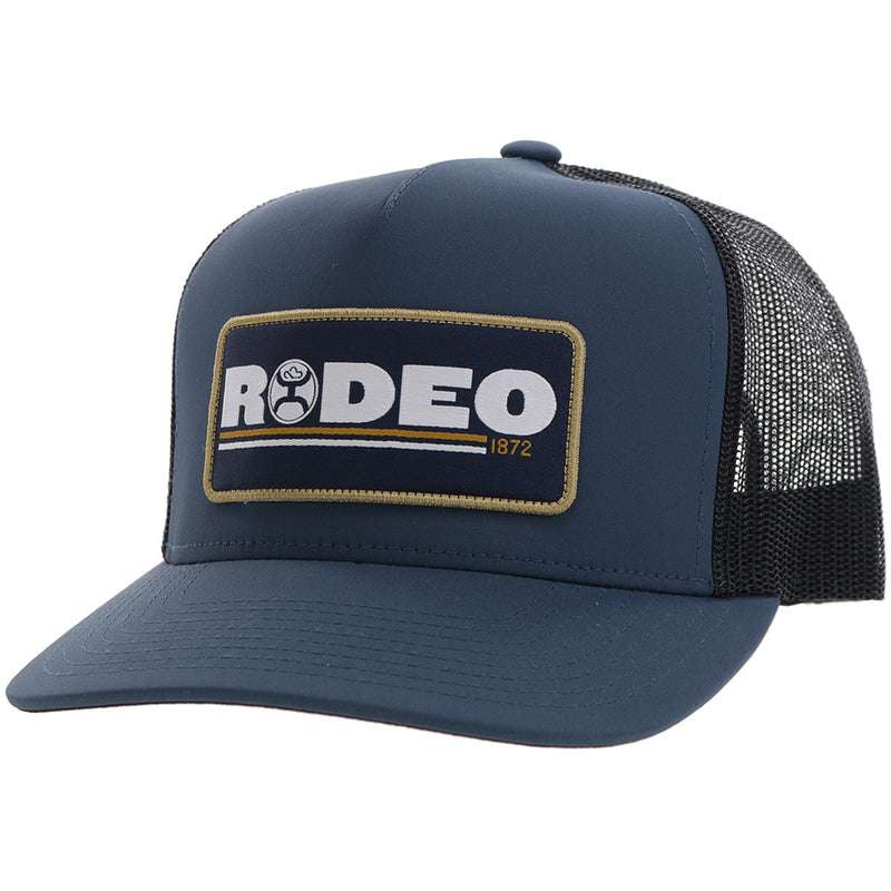 "Rodeo" Hooey Hat Navy/Black w/Navy/White/Yellow Patch