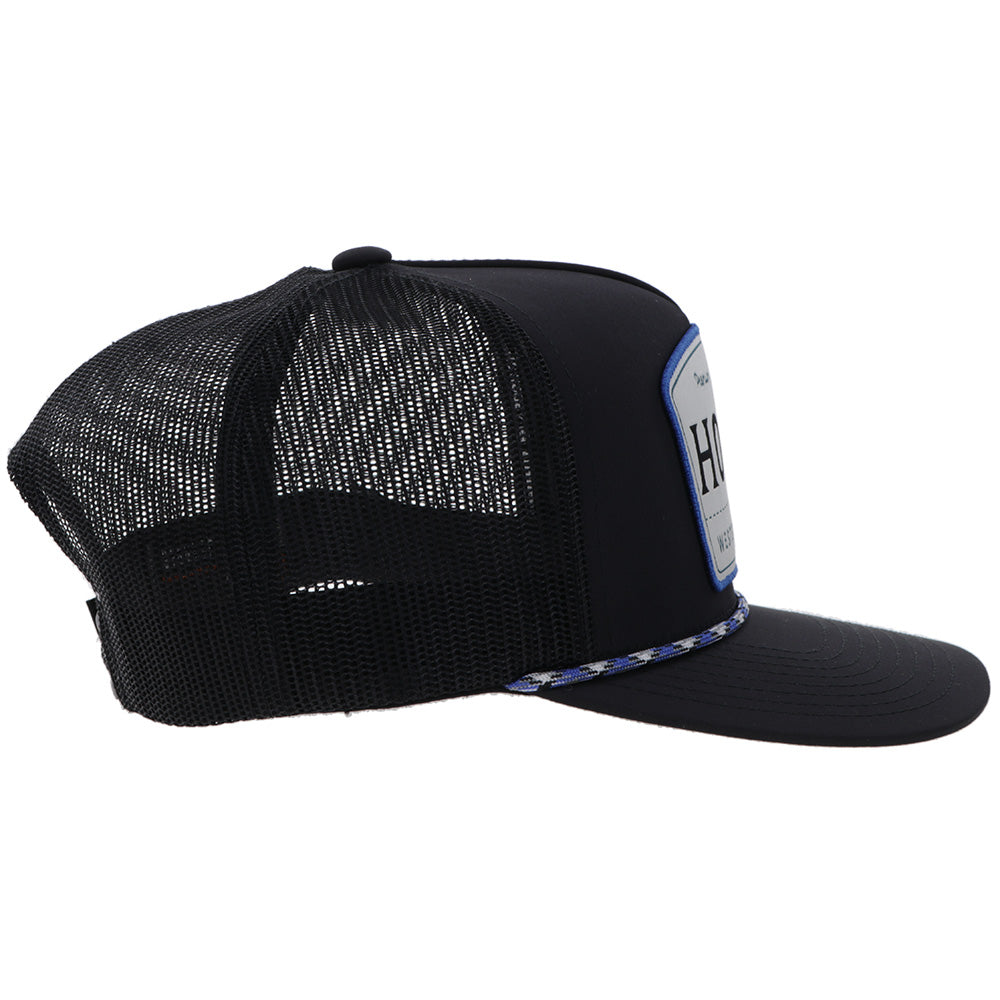 "Trip" Black w/White & Blue Patch