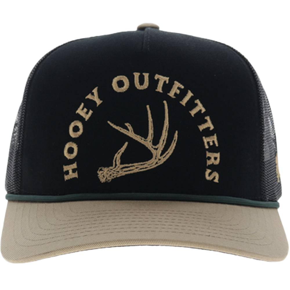 Shed 5-Panel Trucker Snapback Hat Black/Tan
