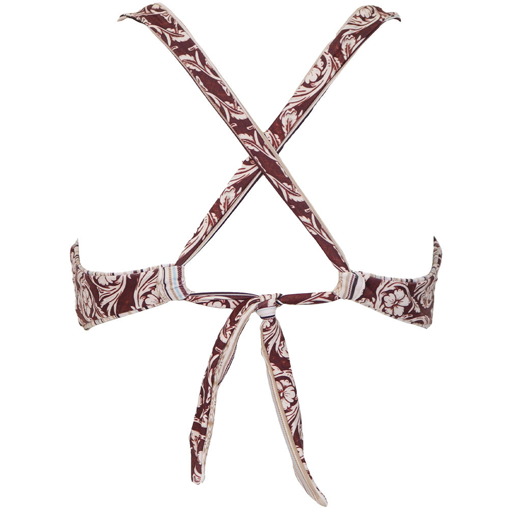 "The Rampy" Reversible Swimsuit Stripes & Tooled Pattern