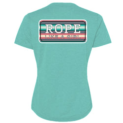 Youth "Bodega" Turquoise Heather w/Teal & Peach T-shirt