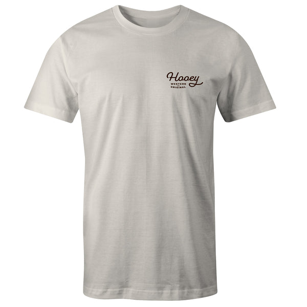 front of the Hooey Roots cream t-shirt
