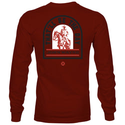 "John Wayne" Long Sleeve T-shirt Crimson