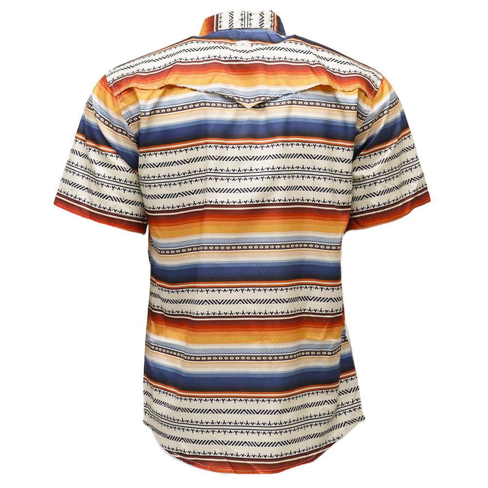YOUTH "Sol" Multi Color Serape Short Sleeve Pearl Snap Shirt