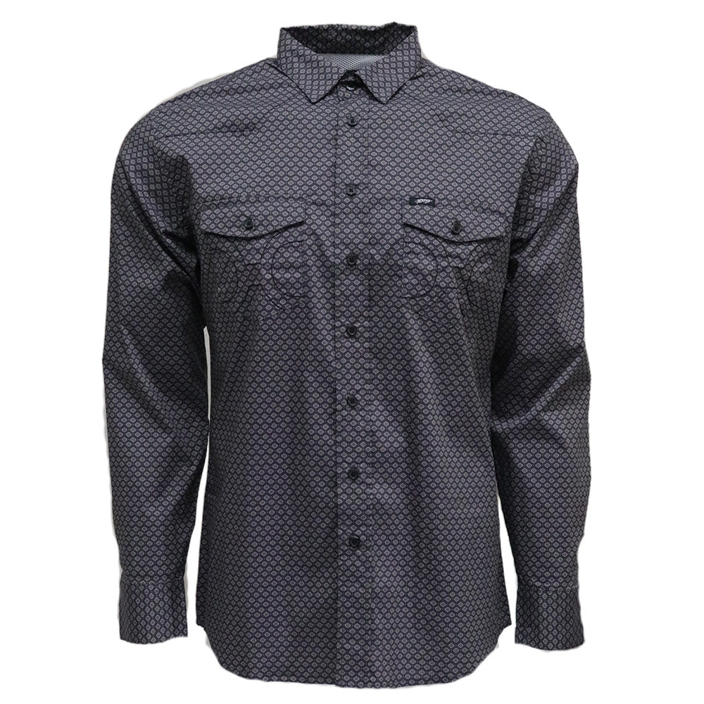 "Maverick" Long Sleeve Button Up Shirt Black