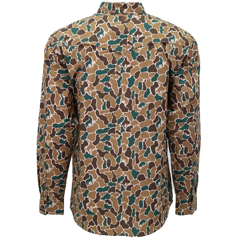 "Maverick" Long Sleeve Button Up Shirt Camo