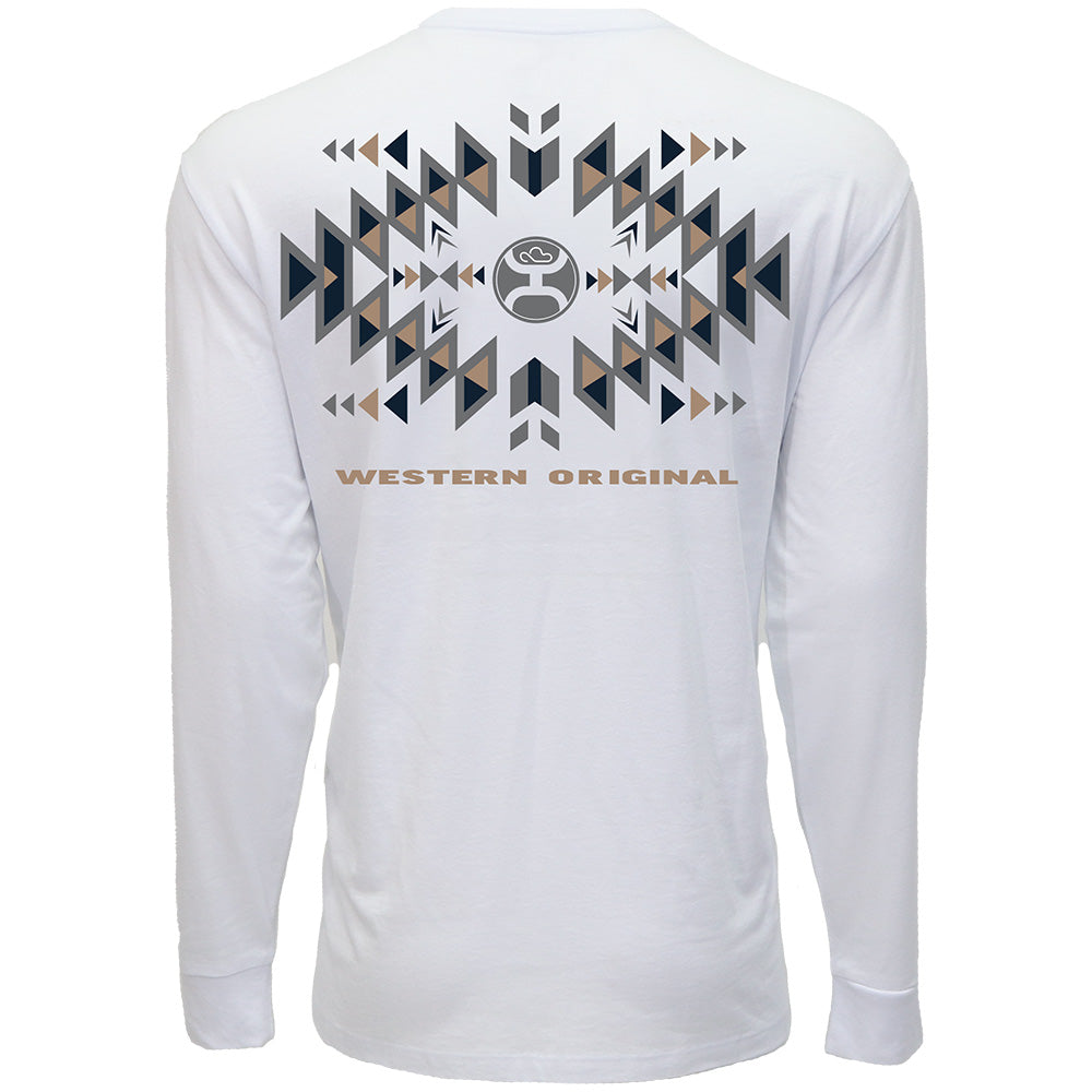 "Eldorado" Long Sleeve T-shirt White w/Black & Tan Logo