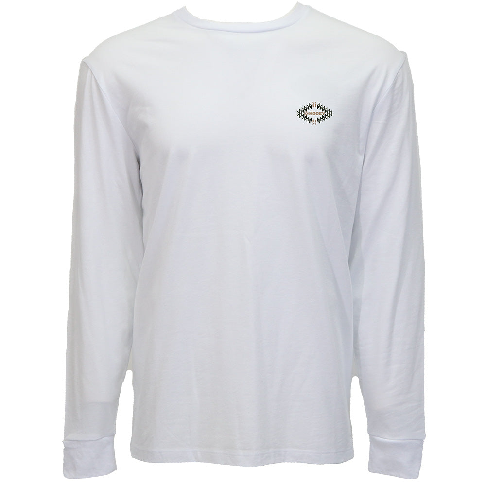 "Eldorado" Long Sleeve T-shirt White w/Black & Tan Logo