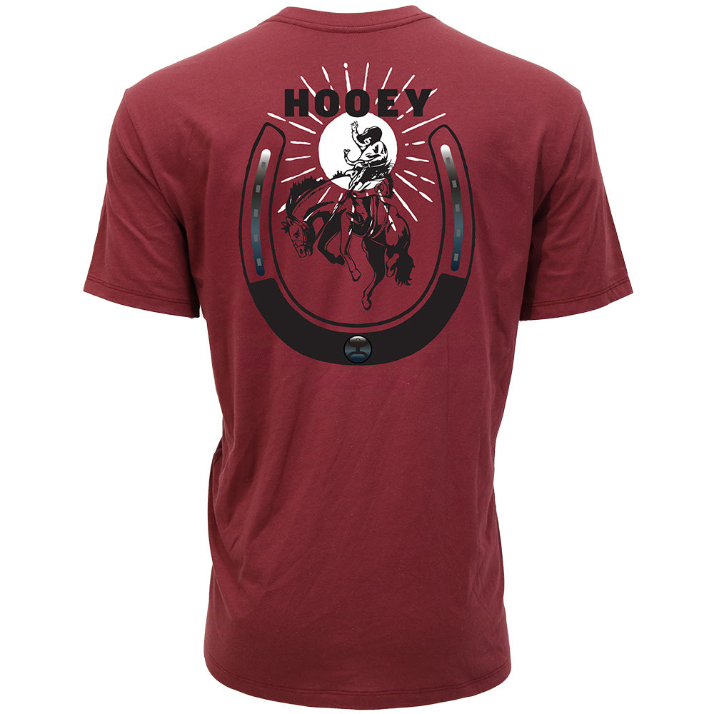 "Lucky Rider" Burgundy w/Black & White Logo T-shirt