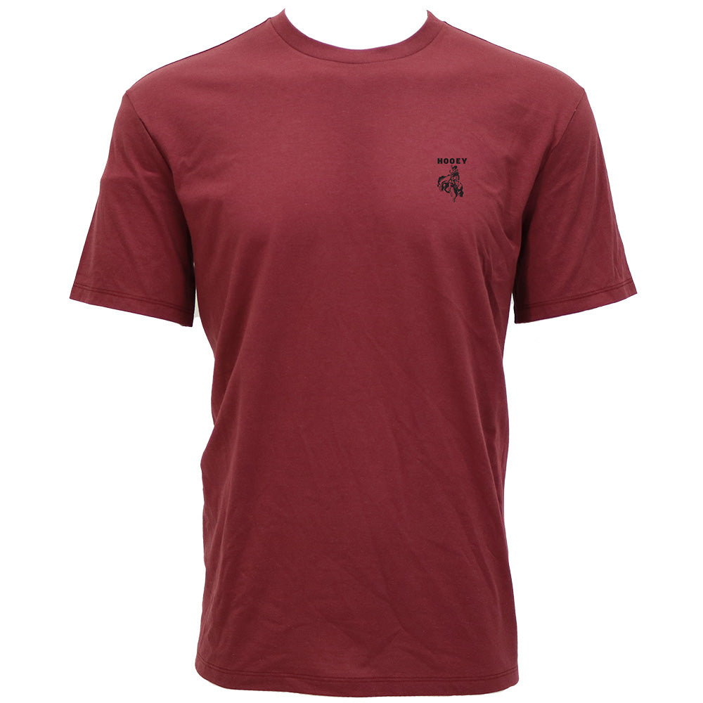 "Lucky Rider" Burgundy w/Black & White Logo T-shirt
