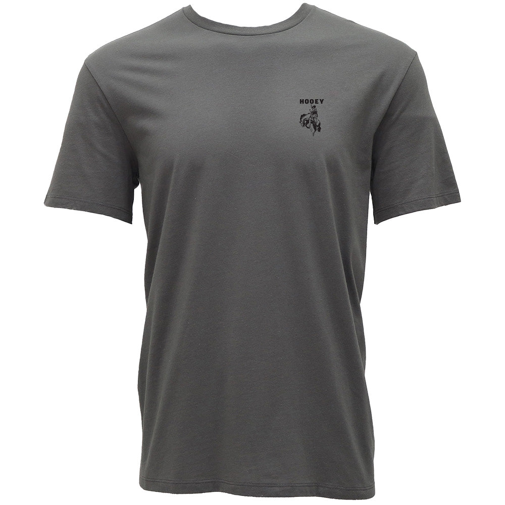 "Lucky Rider" Grey w/Black & White Logo T-shirt