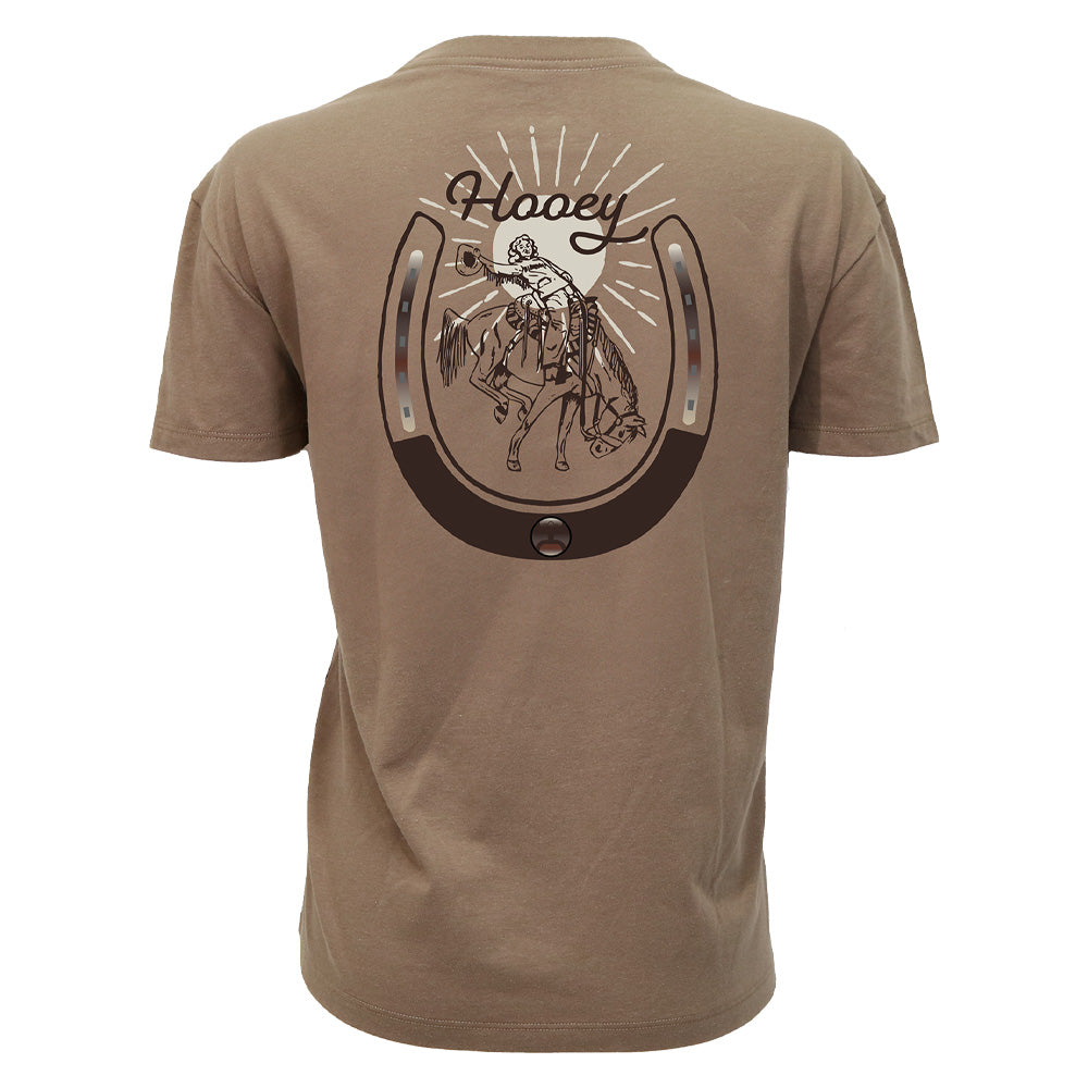 "Lucky Rider"  T-shirt Brown w/Horseshoe Logo
