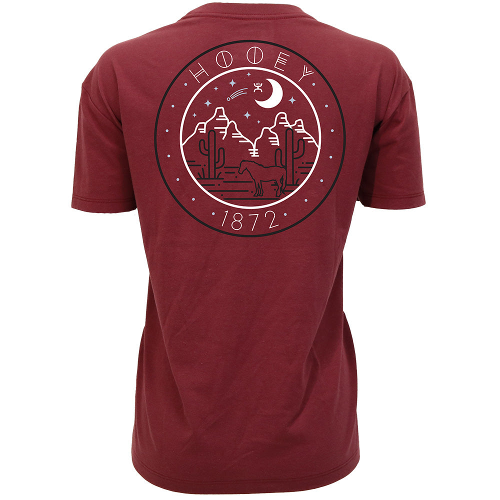 YOUTH "Night Rider"  Burgundy w/Black & White Logo T-shirt