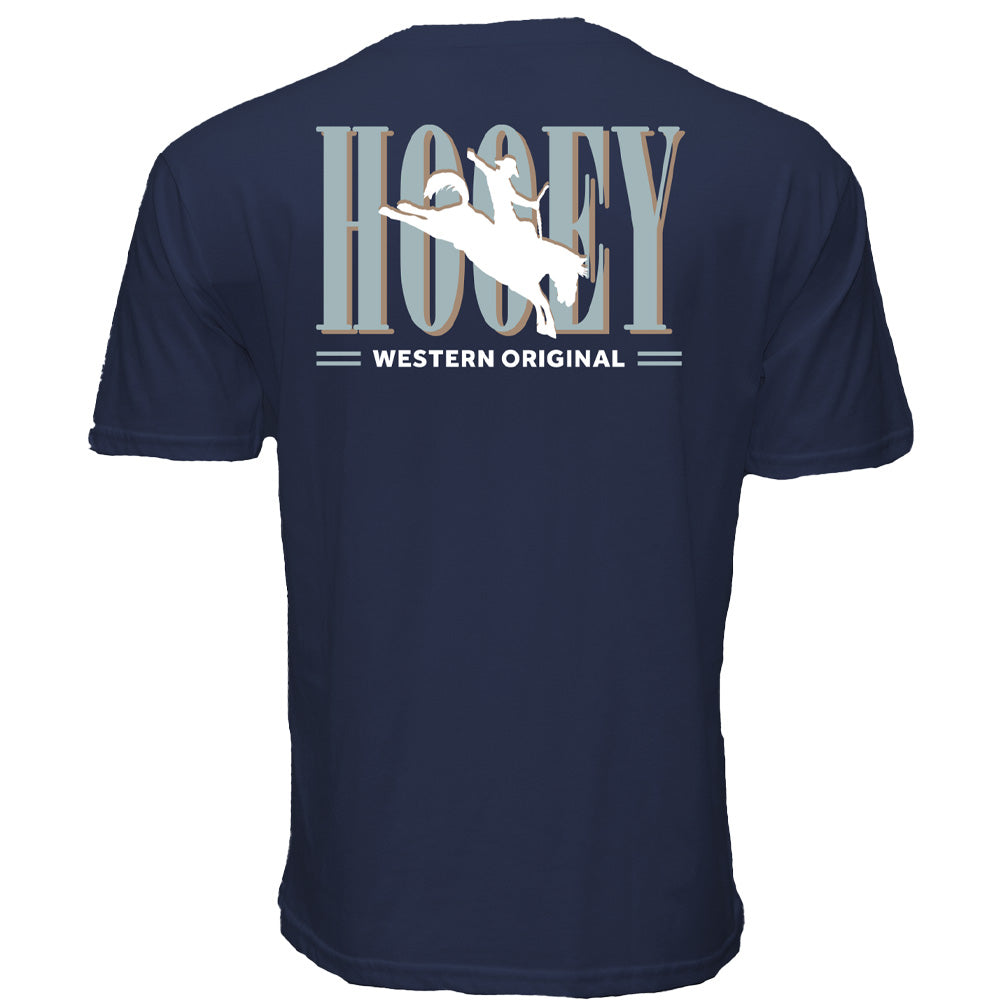 "Wild Ride" T-shirt Blue w/Light Blue & White Hooey Logo